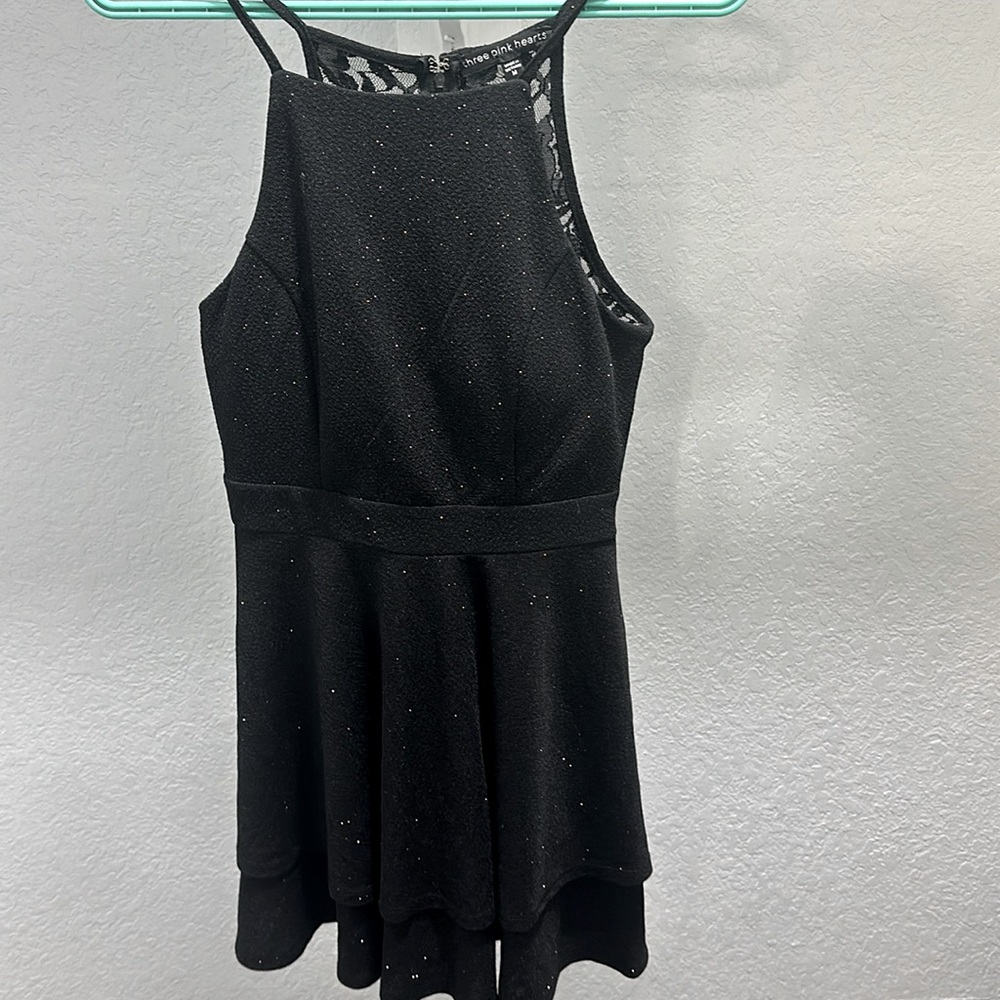 Black shimmer dress
